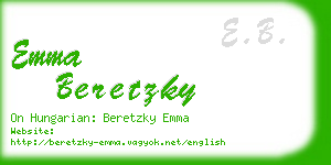 emma beretzky business card